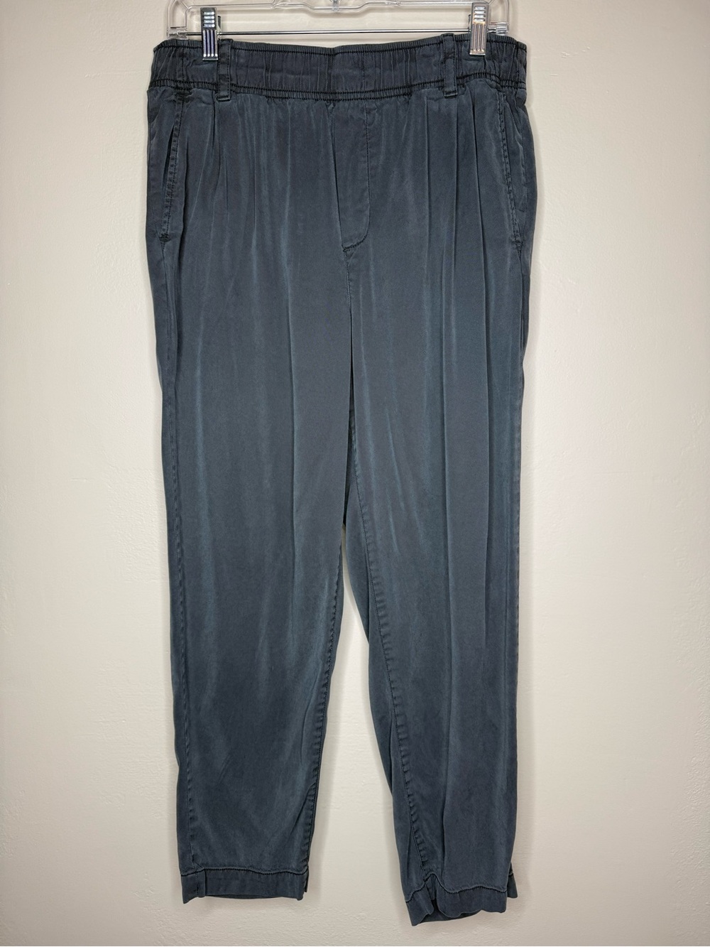 GAP Relaxed Elastic Waist Pants Charcoal Gray Size 12